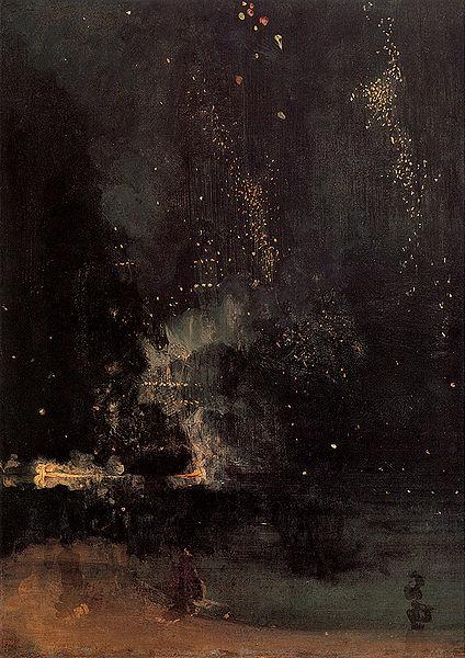 James Abbott McNeil Whistler Nocturne in Black and Gold The Falling Rocket oil painting image